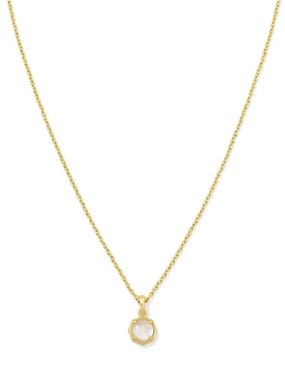 Kendra Scott Mini Landon Pendant Necklace - Gold/Ivory Mother Of Pearl One Size